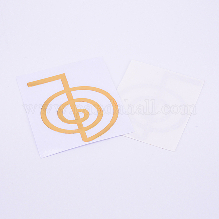 Самоклеющиеся латунные наклейки DIY-TAC0005-38G-6.8cm-1