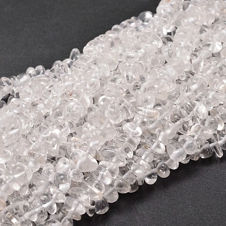 Natural Quartz Crystal Chip Beads Strands G-E271-103-1