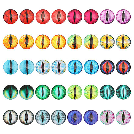 Chgcraft 40 шт. 20 цвета светящиеся самоклеящиеся стеклянные глаза кабошоны DIY-CA0006-28-1