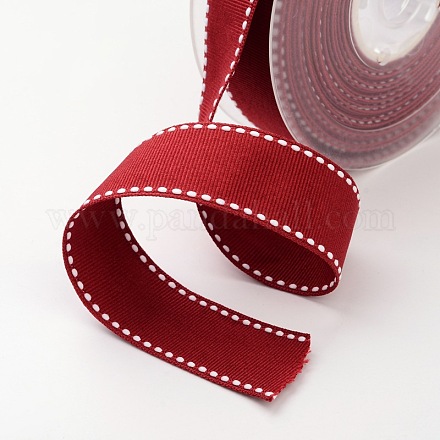 Grosgrain Polyester Ribbons for Gift Packings SRIB-I001-038-260W-1