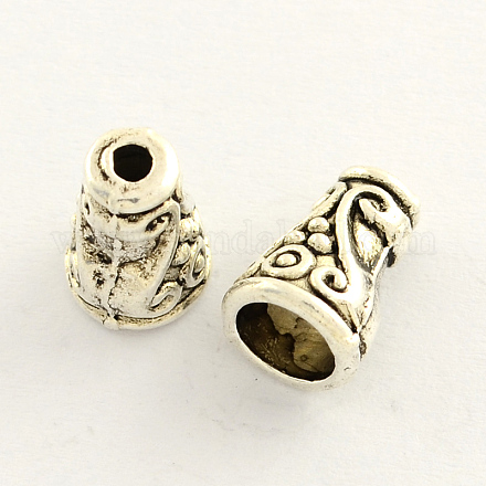 Perlenkegel aus Zinklegierung im tibetischen Stil TIBEB-R062-008-1