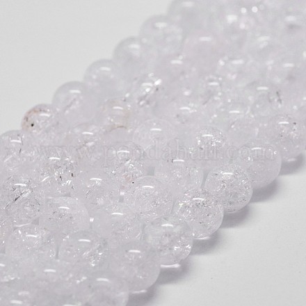 Chapelets de perles en quartz naturel craquelé X-G-D840-01-10mm-1
