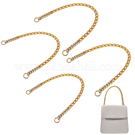 4Pcs 2 Styles Aluminum Chain Bag Strap AJEW-SZ0001-69-1