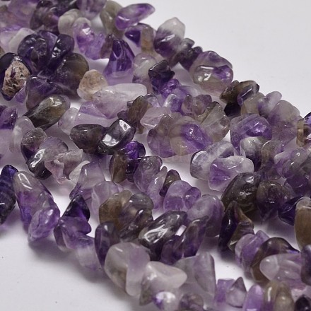 Chip Natural Amethyst Beads Strands X-G-N0134-19-1
