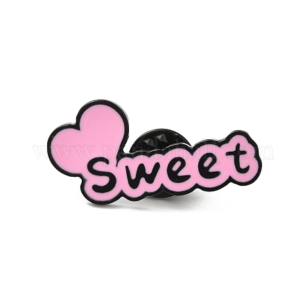 Heart with Word Sweet Enamel Pins JEWB-H016-02EB-04-1