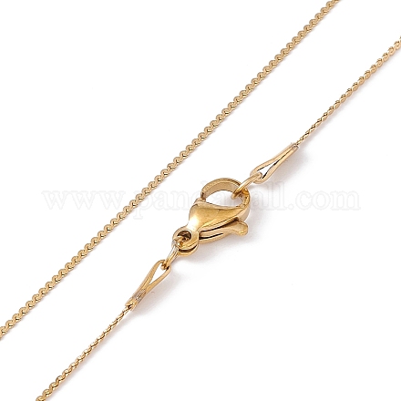 Ионное покрытие (ip) 304 ожерелье из змеевика из нержавеющей стали для мужчин и женщин NJEW-G076-01C-G-1