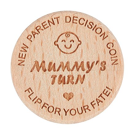 Boutique Creatcabin 1pc pièce de décision en bois pour les nouveaux parents  pour la Fabrication de Bijoux - PandaHall Selected