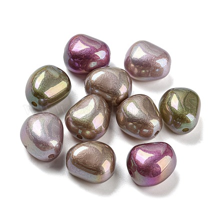 Perles en plastique abs peintes à la bombe KY-C017-03-1