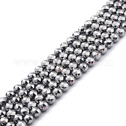 Natural Terahertz Stone Beads Strands G-D461-13B-1