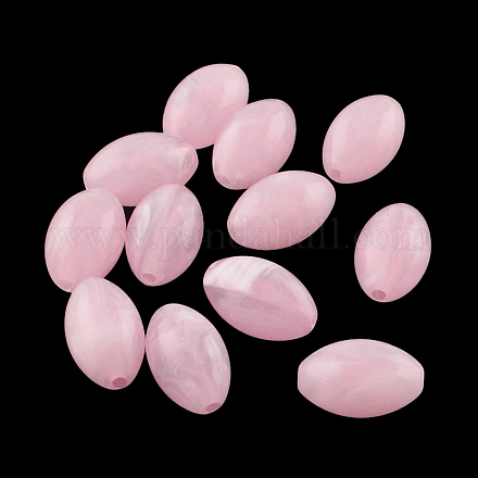 Овальной имитация драгоценных камней акриловые бусины OACR-R026-19-1
