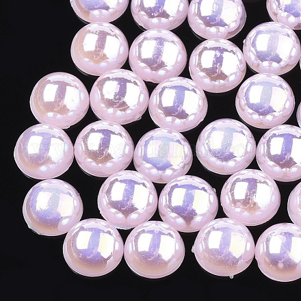 Cabujones de perlas de imitación de plástico ABS OACR-S025-8mm-16-1