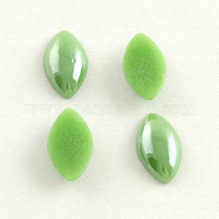 Pearlized Plated Opaque Glass Cabochons PORC-S779-5x10-08-1