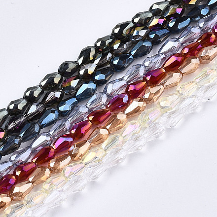 Chapelets de perles en verre électroplaqué EGLA-S194-02A-02-1