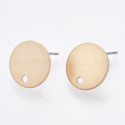 Smooth Surface Iron Stud Earring Findings IFIN-T012-94A-RS-1
