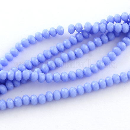 Faceted Solid Color Glass Rondelle Bead Strands GLAA-Q044-3mm-14-1