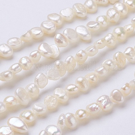 Hebras de perlas de agua dulce cultivadas naturales PEAR-P002-44-1