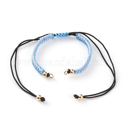 Fabrication de bracelet tressé en fil de nylon réglable AJEW-JB00857-01-1