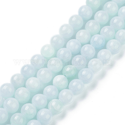 Chapelets de perles en jade jaune naturel X-G-G598-4mm-YXS-20-1