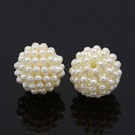 Imitation Pearl Acrylic Beads SACR-D002-02-1