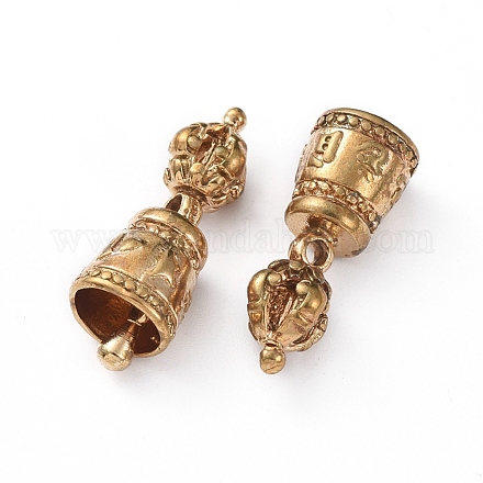Brass Buddhist Beads KK-G375-01C-1