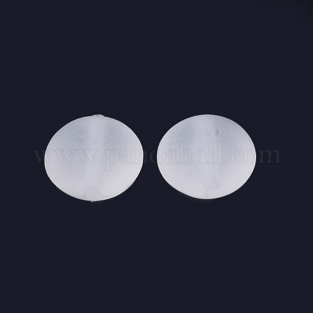 Transparent Frosted Acrylic Beads FACR-S056-010-1