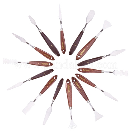 Set di raschietti per palette in acciaio inossidabile Pandahall Elite TOOL-PH0016-19-1