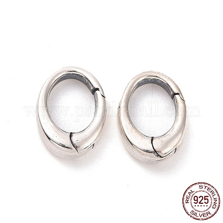 925 anillos de puerta de resorte de plata esterlina STER-D036-13AS-02-1