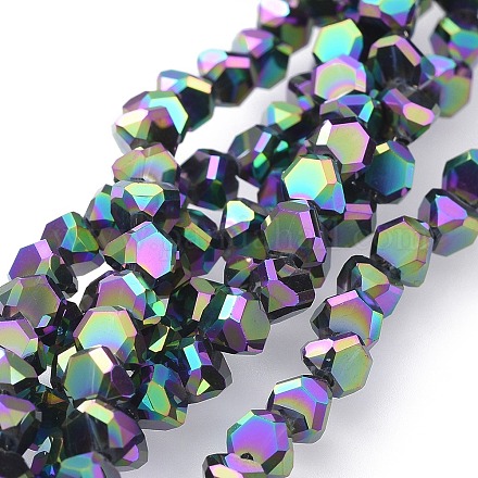 Electroplate Glass Beads Strands EGLA-L016-FP-A04-1