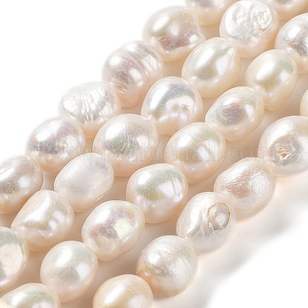 Hebras de perlas de agua dulce cultivadas naturales PEAR-Z002-04-1