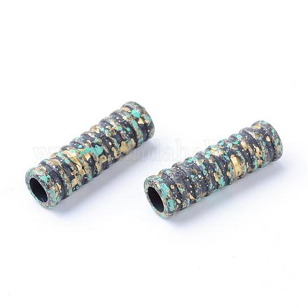 Antique Style Acrylic Beads OACR-S013-3449-1