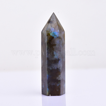 Natural Labradorite Pointed Prism Bar Home Display Decoration G-PW0007-101A-1