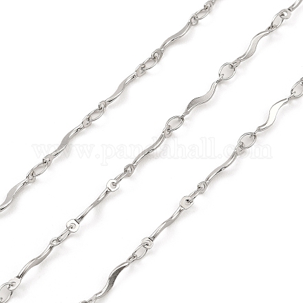 304 cadena de eslabones de barra ondulada de acero inoxidable hecha a mano CHS-G025-06P-1