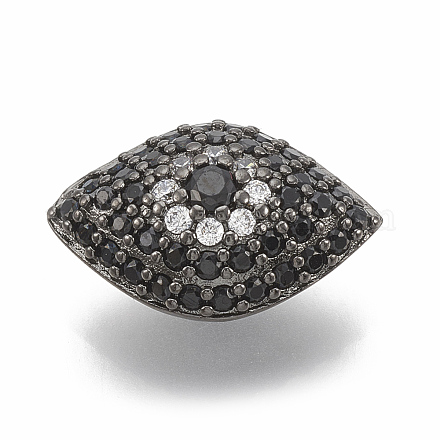 Perles de zircone cubique micro pave en Laiton ZIRC-N036-04B-1
