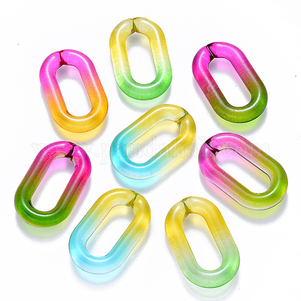 Two Tone Transparent Acrylic Linking Rings X-OACR-S036-006B-N-1