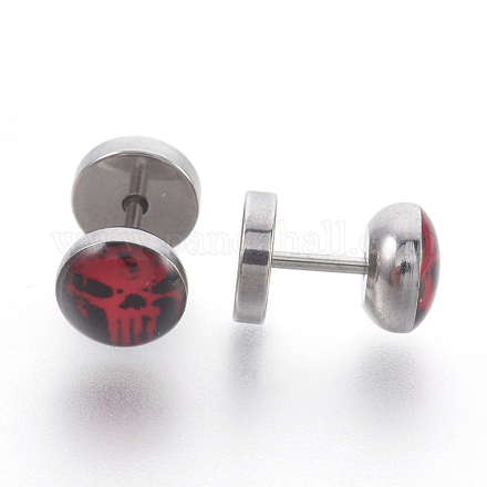 304 Stainless Steel Ear Fake Plugs Gauges EJEW-L207-P02-1