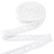 Cotton Ribbons, for Clothes Accessories, White, 1-1/8 inch(30mm), about 15.00 Yards(13.72m)/pc