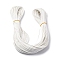 PU Leather Thread Cord, Flat, for DIY Jewelry Making, White, 2.5~3x1mm, about 107.17~109.36 Yards(98~100m)/Bundle