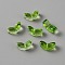 Handmade Lampwork Beads, Tulip, Green, 6.5x14x5mm, Hole: 1mm
