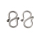 Non-Tarnish 304 Stainless Steel S-Hook Clasps, for Necklace, Bracelet Making, Stainless Steel Color, 12x8.5x1.5mm
