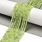 Natural Xiuyan Jade Beads Strands, Faceted, Round, 2.5~2.8x2~2.2mm, Hole: 0.5mm, about 174pcs/strand, 14.96