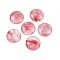 Cherry Quartz Glass Cabochons, Half Round/Dome, 25x7~8mm