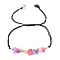 Natural & Synthetic Gemstone Braided Bead Bracelets, 8-5/8 inch(22cm)