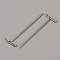 Iron T Pins for Blocking Knitting Cork Board, Modelling, Wig Making and Crafts, Platinum, 51x13.5x1.1mm, 50pcs/box