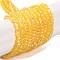 Baking Electroplate Glass Beads Strands, AB Color, Faceted, Rondelle, Gold, 4x3mm, Hole: 0.8~1mm, about 105~110pcs/strand, 38~39cm