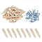 1 Set Solid Wood Pocket Hole Plugs, with Iron Screw, Woodworking Tool, Blanched Almond, 45.5x9.5x8mm