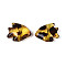 Transparent Acrylic Beads, Fish, Light Khaki, 17.5~18x21~22x6.5~7mm, Hole: 2.2mm