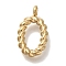 PVD Vacuum Plating 304 Stainless Steel Pendants, Real 18K Gold Plated, Letter Charm, Letter O, 15x8.5x3mm, Hole: 1.8mm