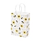 Bees Theme Rectangle Paper Bags, with Handles, for Gift Bags and Shopping Bags, Yellow, Bees, Bag: 8x15x21cm, Fold: 210x150x2mm
