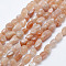Natural Sunstone Beads Strands, Tumbled Stone, Nuggets, 5x4mm, Hole: 1mm, 15.7 inch~15.9 inch(40~40.5cm)