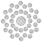 40 Pcs 304 Stainless Steel Pendants, Textured, Flat Round with Honeycomb, Stainless Steel Color, 20x0.7mm, Hole: 2mm